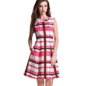 Kate Spade 'Felix' Plaid Silk Fit and Flare Dress - Perfect for Easter!